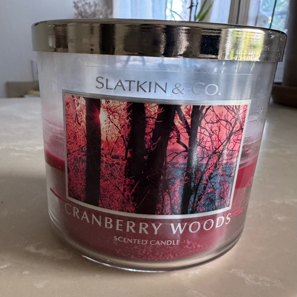 Slatkin & Co. (from Bath and Body Works) cranberry woods scented candle